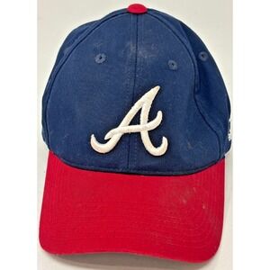 Atlanta Braves Team MLB Strapback Hat Navy Red A Logo Cap S/M